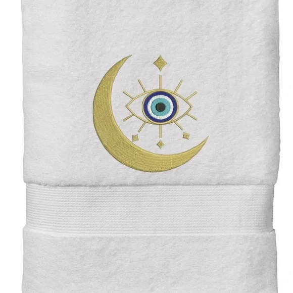Hand Evil Eye Embroidered Hand towel Pick one New Made to order Black - Picture 14 of 16